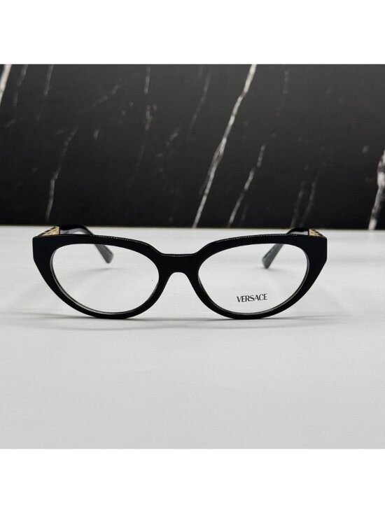 Versace VE3383 GB1 Black Cat Eye Women Eyeglasses Authentic NEW main image 6